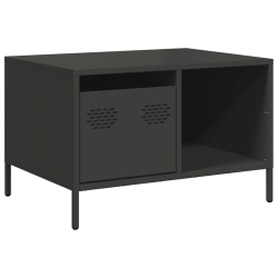 Stolik kawowy, czarny, 68,5x50x43,5 cm, stal walcowana na zimno