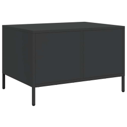 Stolik kawowy, czarny, 68,5x50x43,5 cm, stal walcowana na zimno
