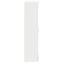 Szafka łazienkowa z uchwyty na rolki biała 39x22x90 cm