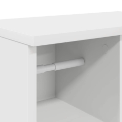 Szafka łazienkowa z uchwyty na rolki biała 39x22x90 cm