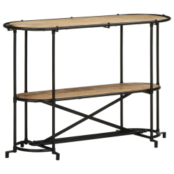 Stolik konsolowy, 110x42x76 cm, lite surowe drewno mango