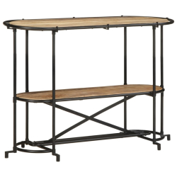 Stolik konsolowy, 110x42x76 cm, lite surowe drewno mango