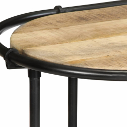 Stolik konsolowy, 110x42x76 cm, lite surowe drewno mango