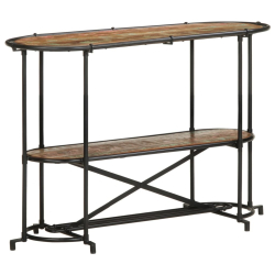 Stolik konsolowy, 110x42x76 cm, lite drewno z odzysku