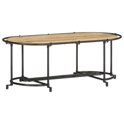Stolik kawowy, 110x55x40 cm, lite surowe drewno mango
