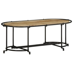 Stolik kawowy, 110x55x40 cm, lite surowe drewno mango