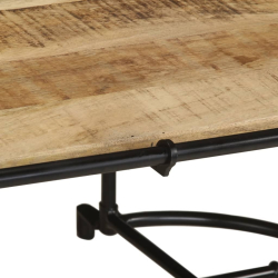 Stolik kawowy, 110x55x40 cm, lite surowe drewno mango