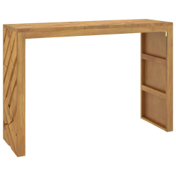 Stolik konsolowy, 110x35x75 cm, lite drewno tekowe