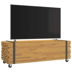 Stolik kawowy, 110x45x35 cm, lite drewno tekowe