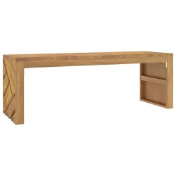 Stolik kawowy, 110x35x38 cm, lite drewno tekowe