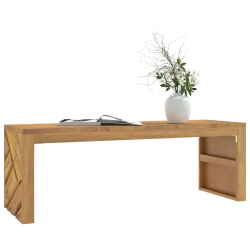 Stolik kawowy, 110x35x38 cm, lite drewno tekowe
