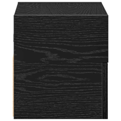 Wiszące szafki nocne, 2 szt., czarne, 45x26x28,5 cm