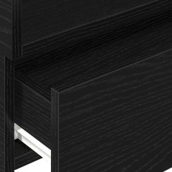 Wiszące szafki nocne, 2 szt., czarne, 45x26x28,5 cm