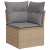 4-cz. sofa ogrodowa z poduszkami, beżowy, rattan PE i akacja