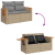 4-cz. sofa ogrodowa z poduszkami, beżowy, rattan PE i akacja