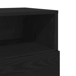 Szafki nocne z 2 szufladami, 2 szt., czarne, 36x36x68 cm