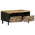 Stolik kawowy, czarny, 80x54x40 cm, lite surowe drewno mango