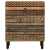 Szafka nocna, czarna, 50x33x60 cm, lite surowe drewno mango