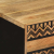 Szafka nocna, czarna, 50x33x60 cm, lite surowe drewno mango