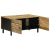 Stolik kawowy, czarny, 80x50x40 cm, lite surowe drewno mango