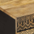Stolik kawowy, czarny, 80x50x40 cm, lite surowe drewno mango