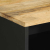 Szafka nocna, czarna, 50x33x62 cm, lite surowe drewno mango