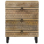 Szafka nocna, czarna, 50x33x62 cm, lite surowe drewno mango