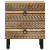 Szafka nocna, czarna, 40x33,5x46 cm, lite surowe drewno mango