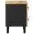 Szafka nocna, czarna, 40x33,5x46 cm, lite surowe drewno mango