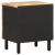 Szafka nocna, czarna, 40x33,5x46 cm, lite surowe drewno mango