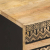 Szafka nocna, czarna, 40x33,5x46 cm, lite surowe drewno mango
