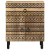 Szafka nocna, czarna, 50x33x60 cm, lite surowe drewno mango