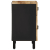 Szafka nocna, czarna, 50x33x60 cm, lite surowe drewno mango