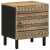 Szafka nocna, czarna, 40x33,5x46 cm, lite surowe drewno mango