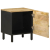 Szafka nocna, czarna, 40x33,5x46 cm, lite surowe drewno mango