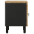 Szafka nocna, czarna, 40x33,5x46 cm, lite surowe drewno mango