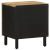 Szafka nocna, czarna, 40x33,5x46 cm, lite surowe drewno mango
