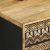 Szafka nocna, czarna, 40x33,5x46 cm, lite surowe drewno mango