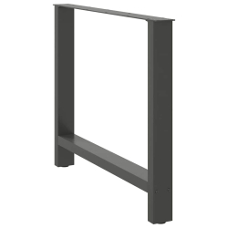 Nogi do stolika kawowego, antracyt, 2 szt., 90x(72-73) cm, stal