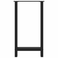 Nogi do stolika kawowego, czarne, 2 szt., 40x(90-91) cm, stal