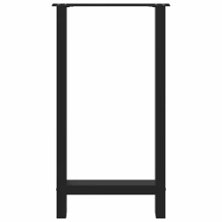 Nogi do stolika kawowego, czarne, 2 szt., 50x(90-91) cm, stal