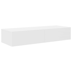 Półka ścienna z szufladami, biała, 100x36x19 cm