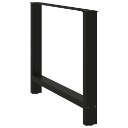 Nogi do stolika kawowego, czarne, 2 szt., 100x(72-73) cm, stal