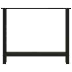 Nogi do stolika kawowego, czarne, 2 szt., 100x(72-73) cm, stal