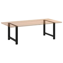 Nogi do stolika kawowego, czarne, 2 szt., 100x(72-73) cm, stal