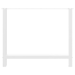 Nogi do stolika kawowego, białe, 2 szt., 90x(72-73) cm, stal