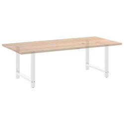 Nogi do stolika kawowego, białe, 2 szt., 90x(72-73) cm, stal