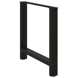 Nogi do stolika kawowego, czarne, 2 szt., 70x(72-73) cm, stal