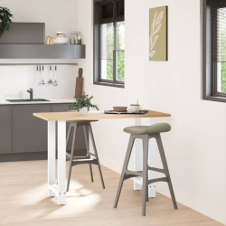 Nogi do stolika kawowego, białe, 2 szt., 50x(90-91) cm, stal