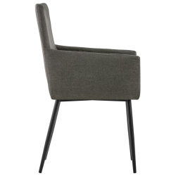 Krzesła z podłokietnikami, 2 szt., taupe, tkaniną